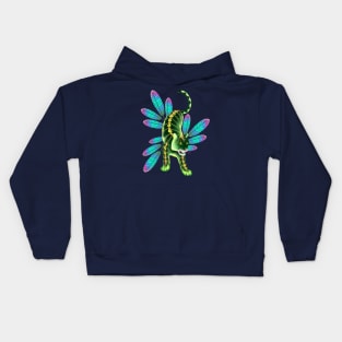 Maranta Tiger (Purple Background) Kids Hoodie